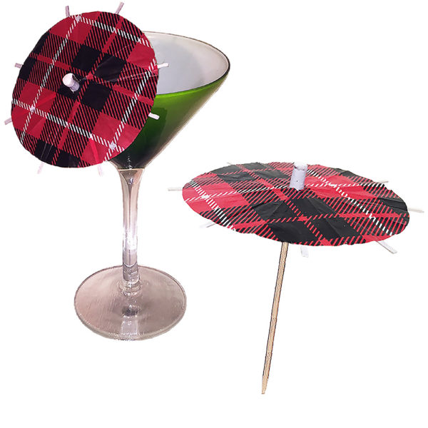 Scottish Plaid Cocktail Umbrella