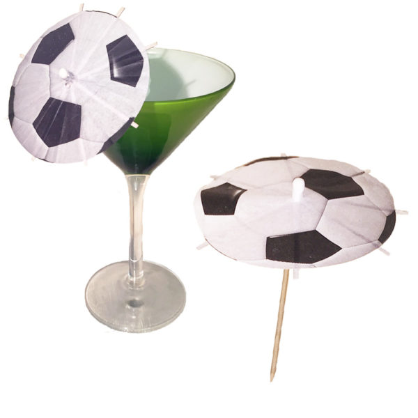 Soccer Ball Cocktail Umbrella