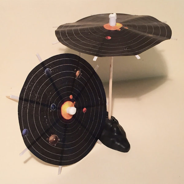 Solar System Cocktail Umbrellas Angled
