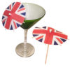 United Kingdom Flag Cocktail Umbrellas
