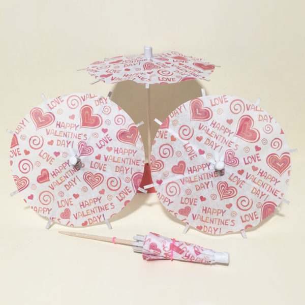 Valentine's Sayings Cocktail Umbrellas Group