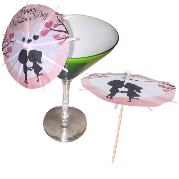Valentine's Kiss Cocktail Umbrellas 2nd Pic
