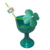 Emerald Green Clover Cocktail Umbrellas Lucky Cup