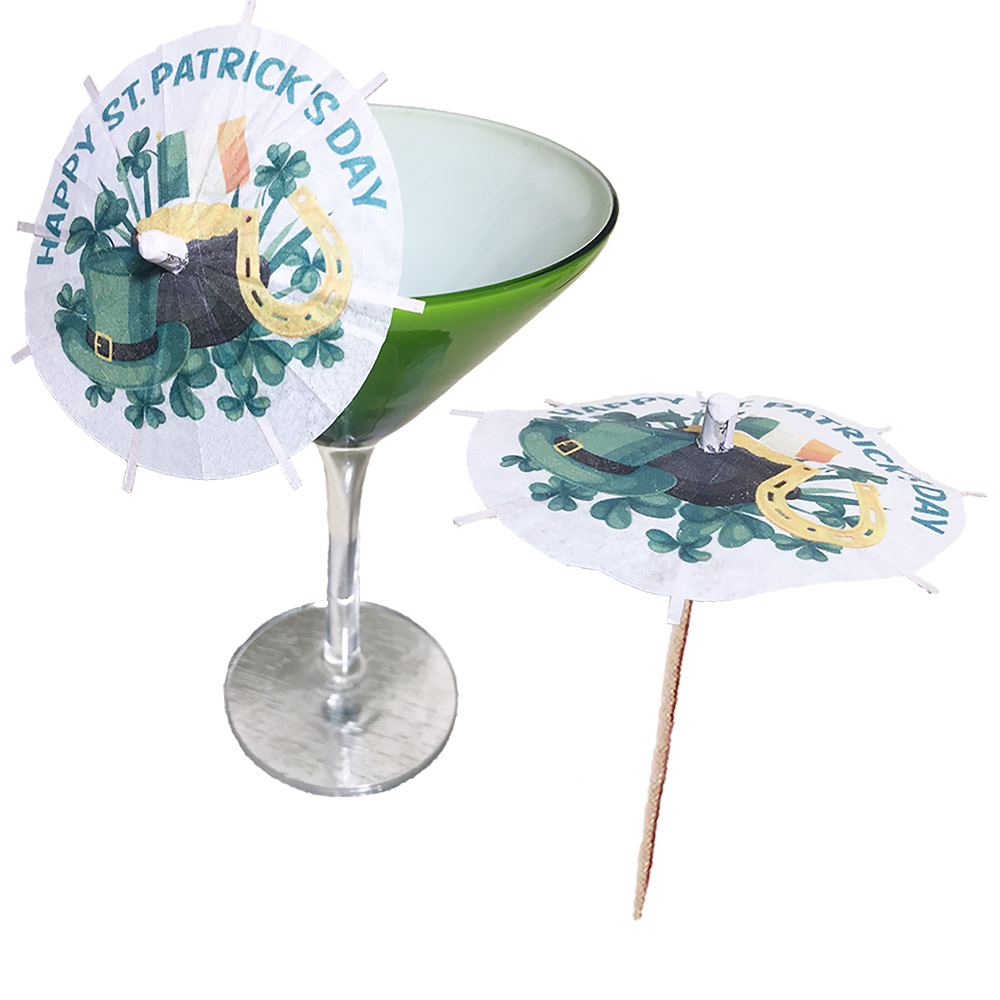 Happy St. Patrick’s Day Cocktail Umbrellas