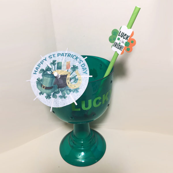 St Patrick's Cocktail Umbrellas Lucky Cup