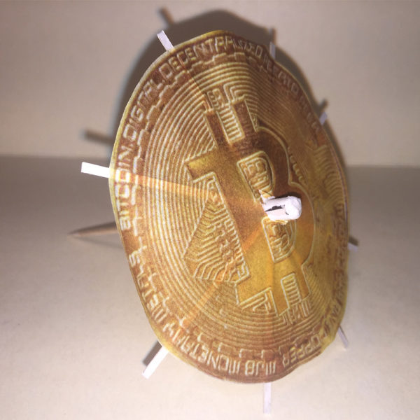 Bitcoin Cocktail Umbrellas Angled