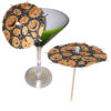 Pumpkins on Black Drink Umbrellas Pic 2