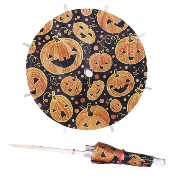 Pumpkin Collage Cocktail Umbrellas
