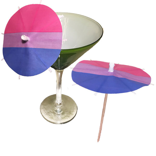 Bisexual Flag Cocktail Umbrellas