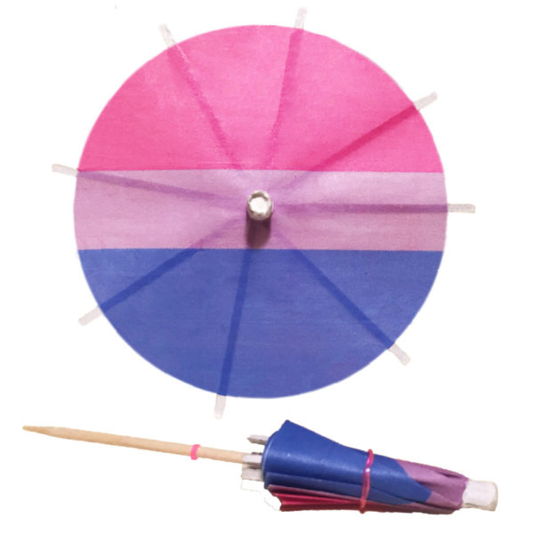 Bisexual Flag Cocktail Umbrellas