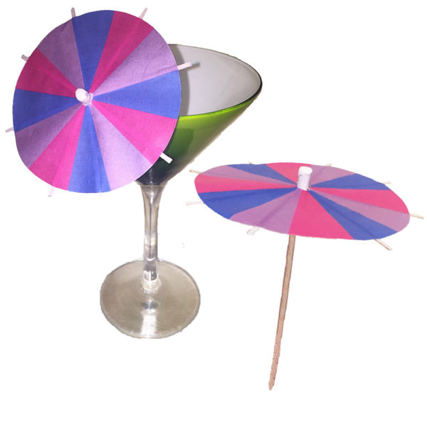 Bisexual Cocktail Umbrellas Pinwheel