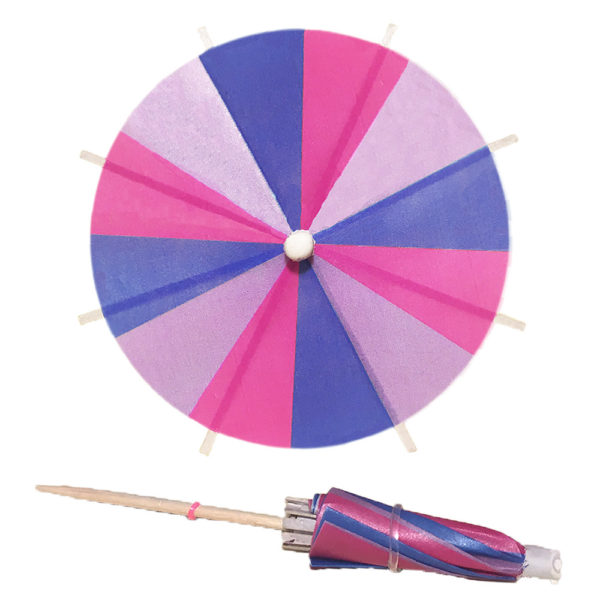 Bisexual Pinwheel Cocktail Umbrellas