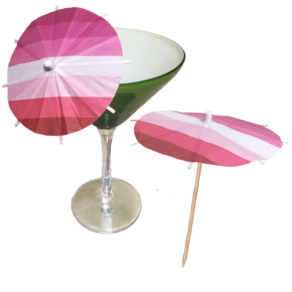 Lesbian Flag Cocktail Umbrellas