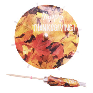 Thanksgiving Leaves Cocktail Umbrellas