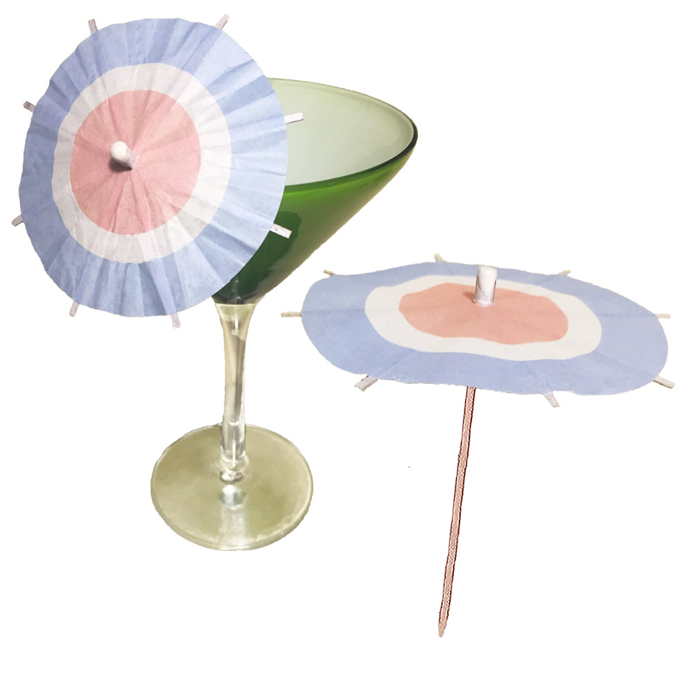 Trans Concentric Cocktail Umbrellas