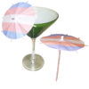 Trans Flag Cocktail Umbrellas