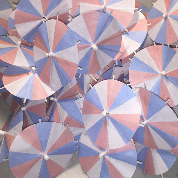 Trans Pinwheel Cocktail Umbrellas Open Collage