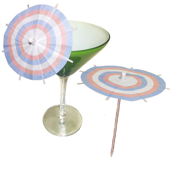 Trans Rings Cocktail Umbrellas
