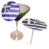 Greek Flag Cocktail Umbrellas