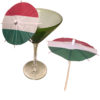 Hungarian Flag Cocktail Umbrellas
