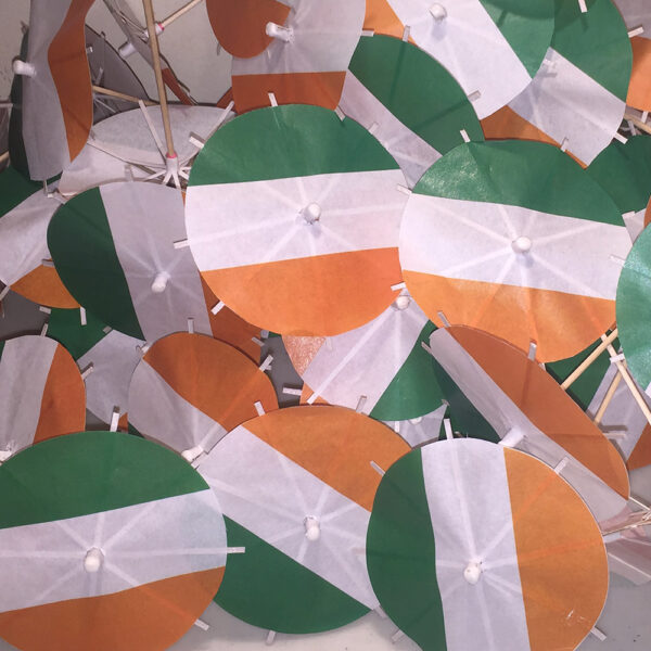 Ireland Flag Cocktail Umbrellas Open Collage