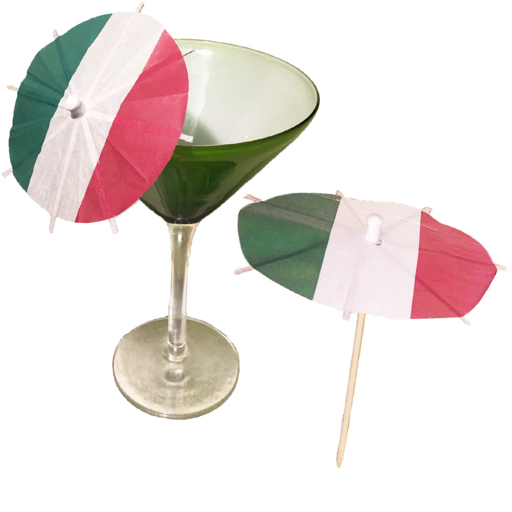 Italy Flag Cocktail Umbrellas