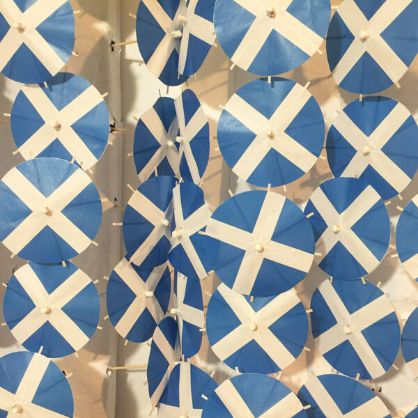 Scotland Flag Cocktail Umbrellas Aligned