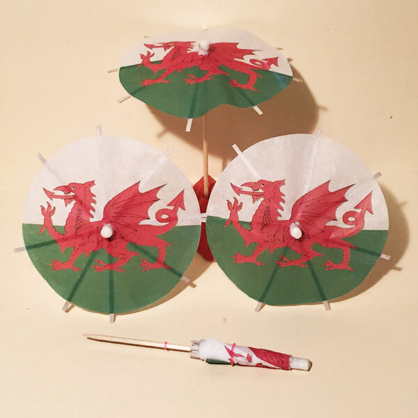 Wales Flag Cocktail Umbrellas Group