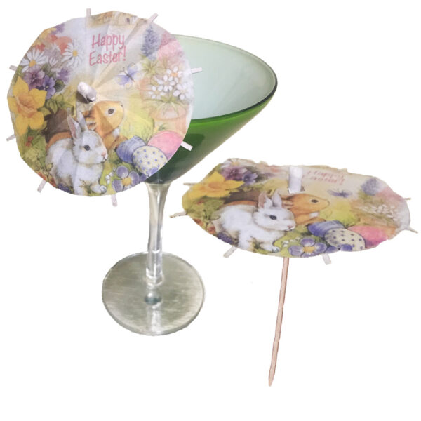 Easter Bunnies Cocktail Umbrella