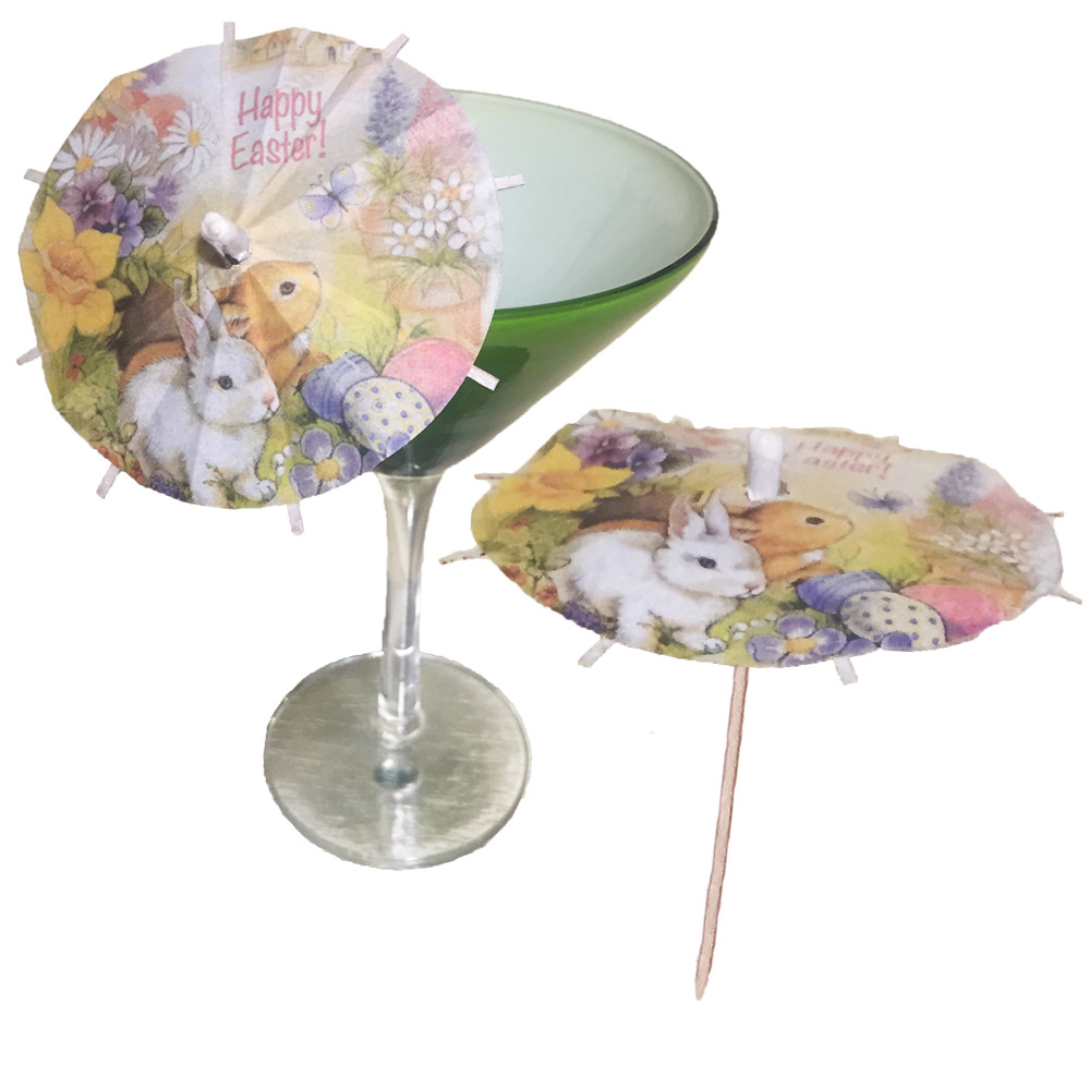 Easter Bunnies Cocktail Umbrellas