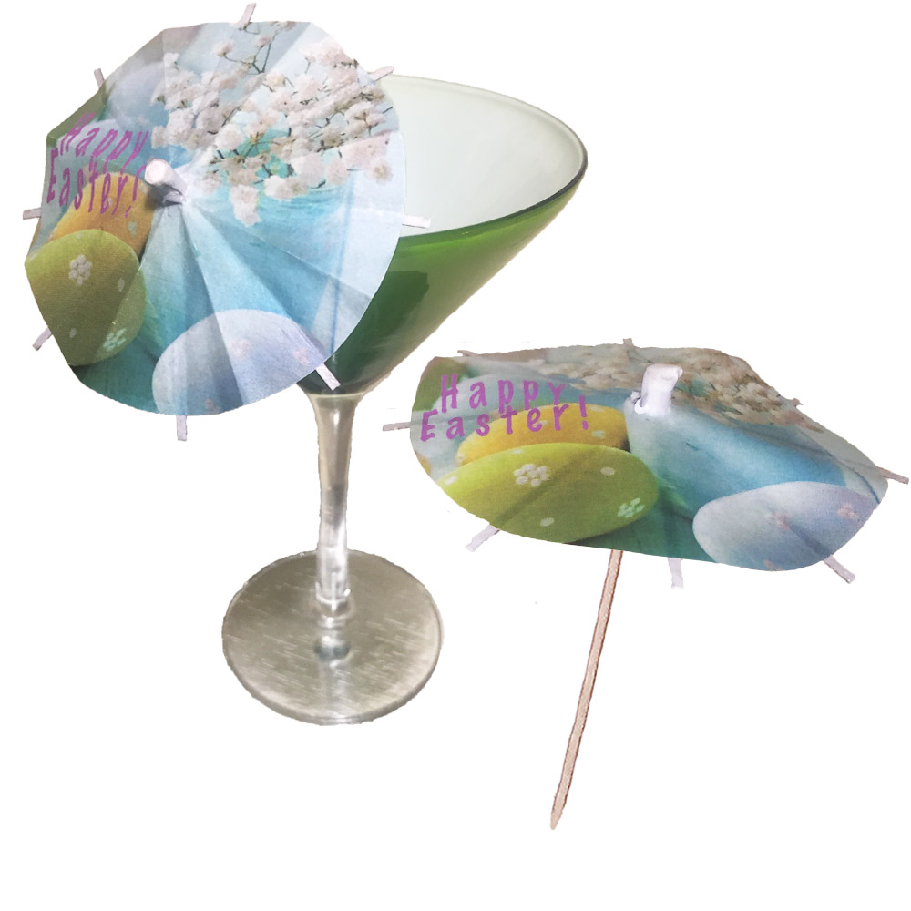 Happy Easter Cocktail Umbrellas