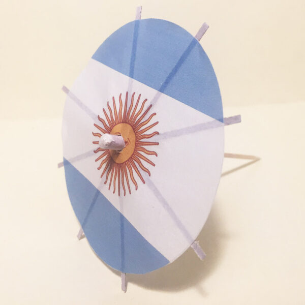 Argentina Flag Cocktail Umbrellas Angled