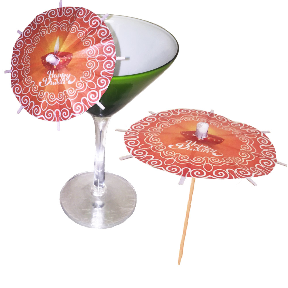 Diwali Cocktail Umbrellas