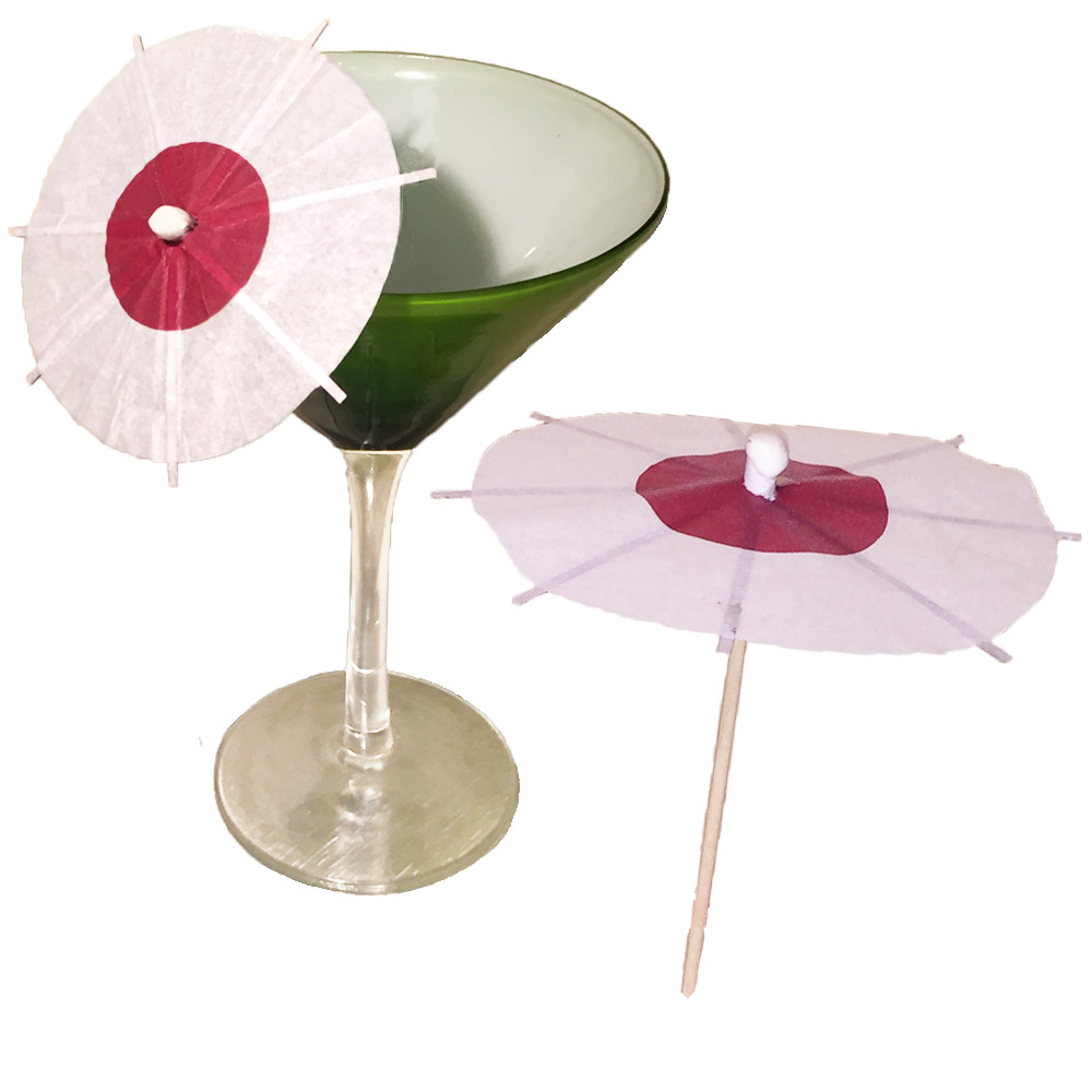 Japan Flag Cocktail Umbrellas