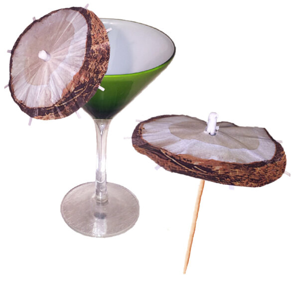Coconut Cocktail Umbrellas
