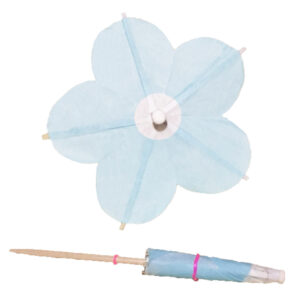Blue Cherry Blossom Cocktail Umbrella