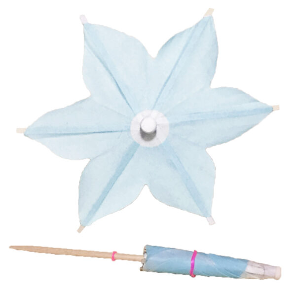 Blue Lily Cocktail Umbrella Flower