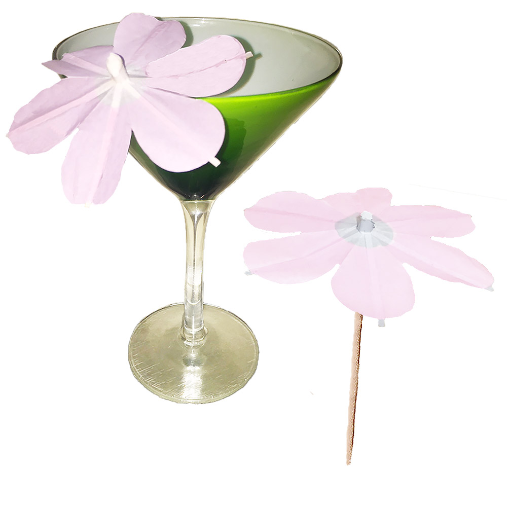 Pink Daisy Cocktail Umbrellas