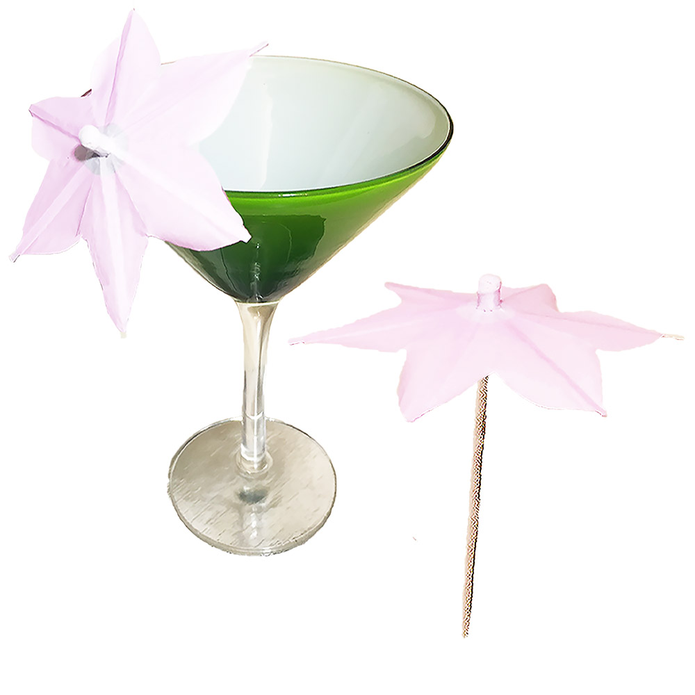 Pink Lily Cocktail Umbrellas Flower