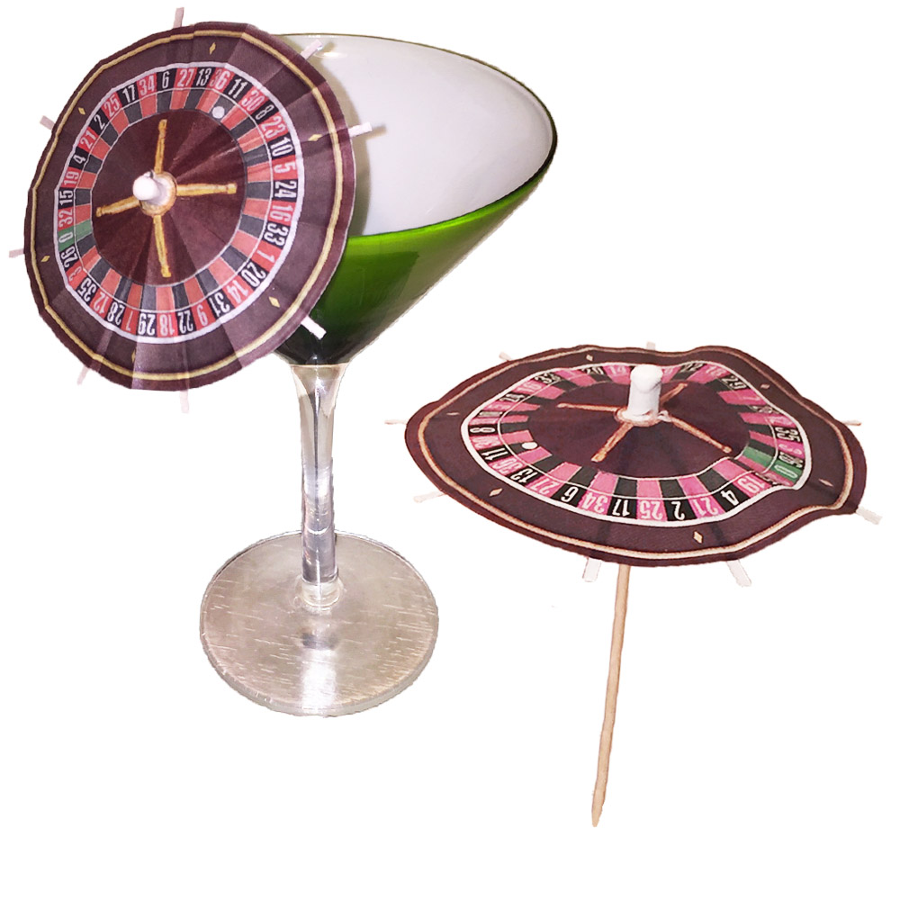Roulette Cocktail Umbrellas