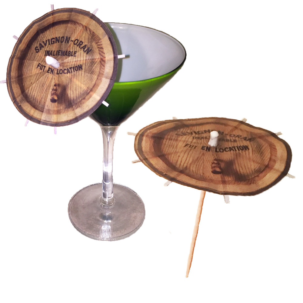 Wine Barrel Cocktail Umbrellas