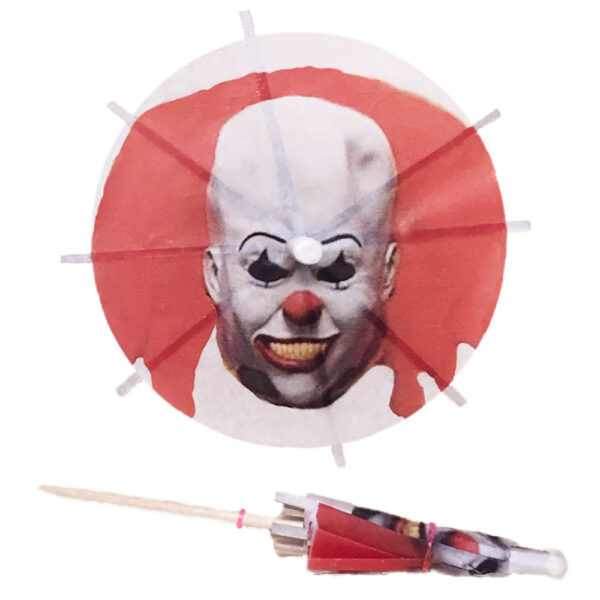Creepy Clowns Cocktail Umbrellas Redhead