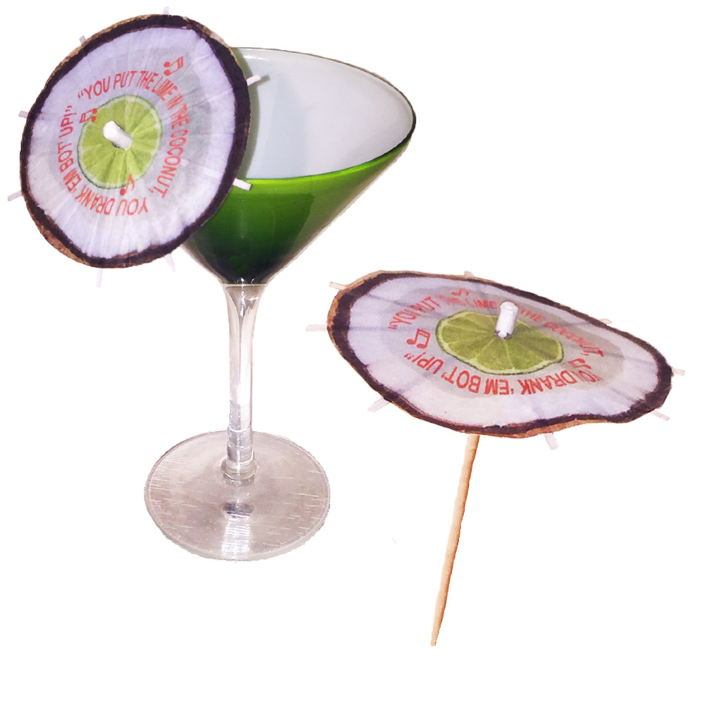 Lime in the Coconut Cocktail Umbrellas