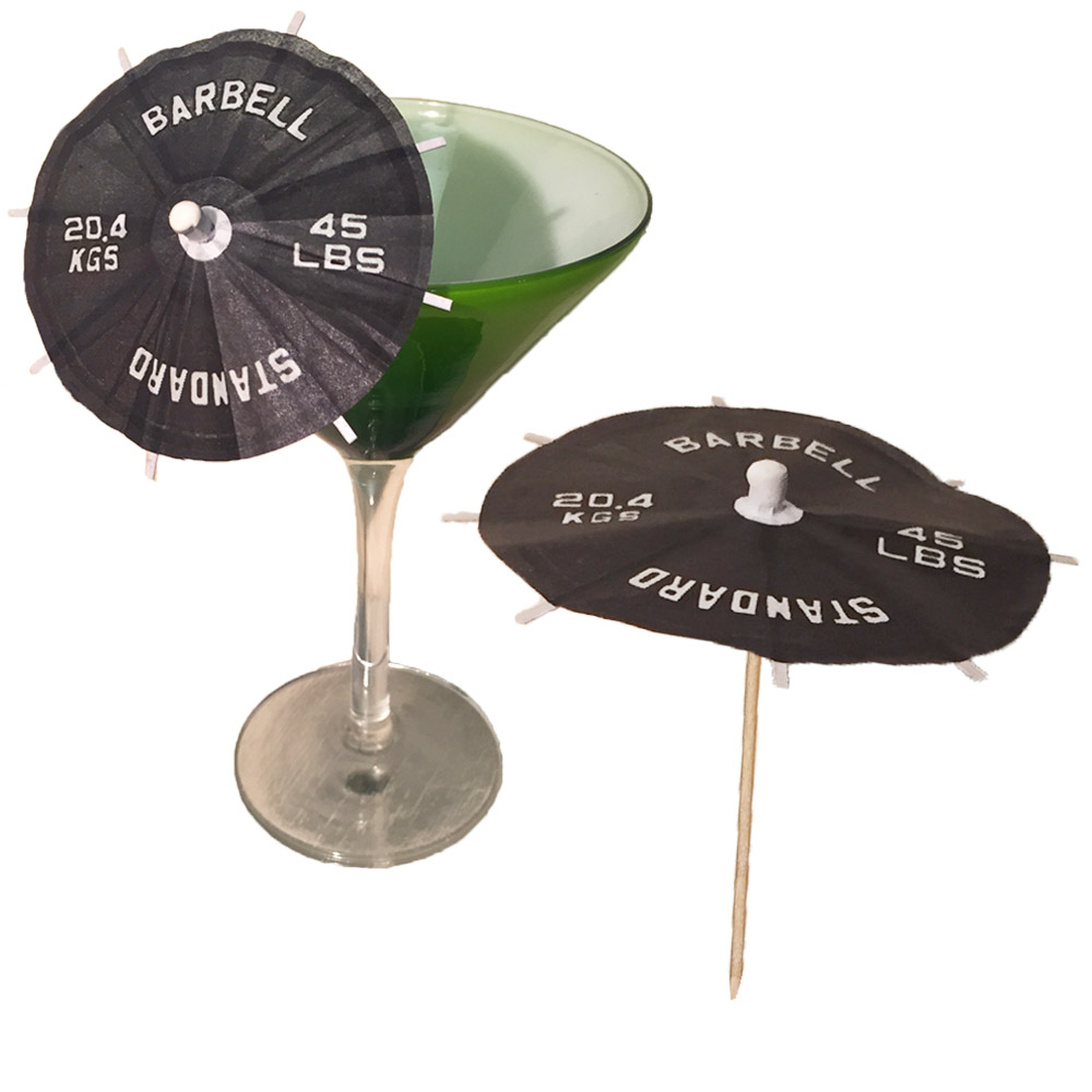 Barbell Weight Cocktail Umbrellas