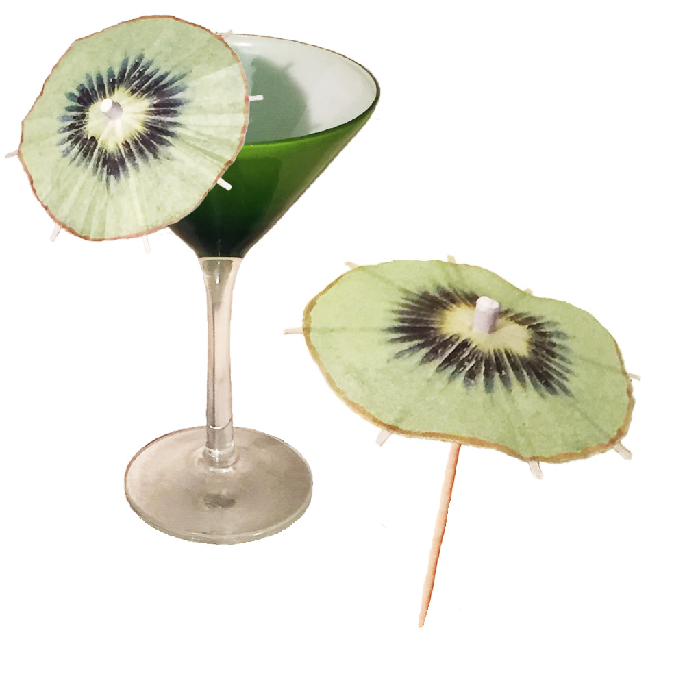 Kiwi Fruit Cocktail Umbrellas